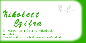 nikolett czifra business card